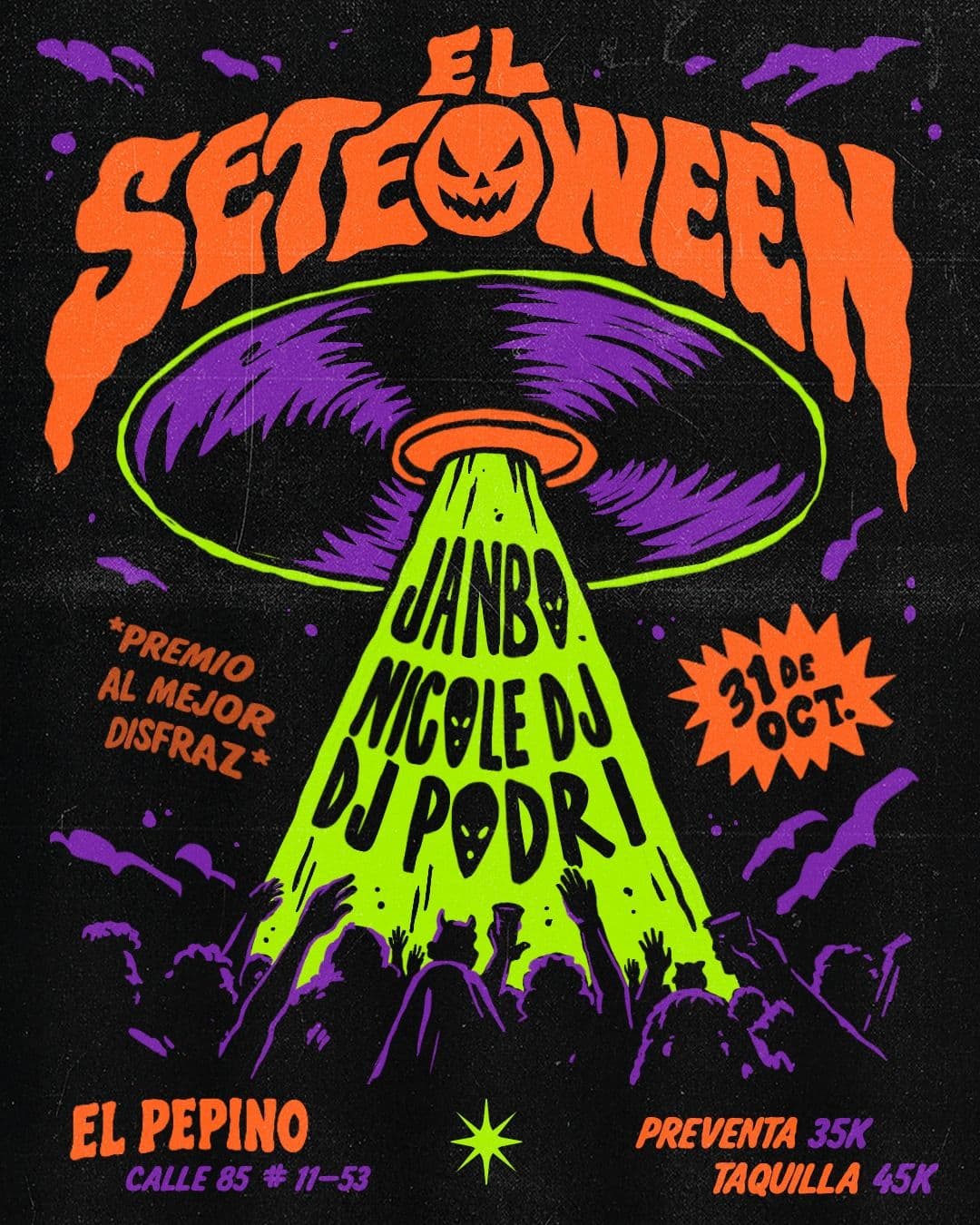 Flyer de El Seteoween